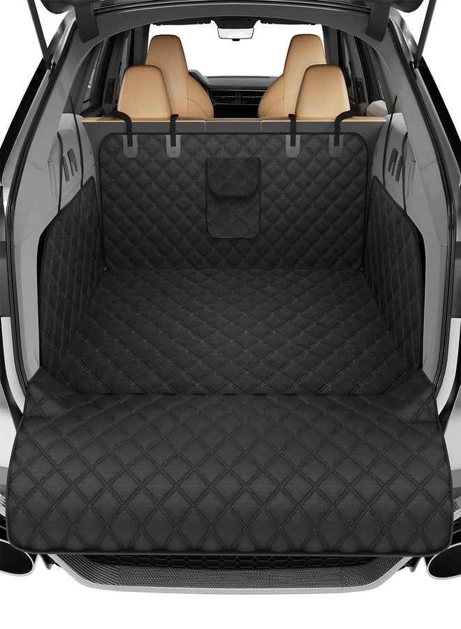 Simple Trending SUV Cargo Liner for Dogs, Waterproof Dog Car Seat Cover Mat for SUVs Sedans Vans, Universal Fit Pet Trunk Cover with Non-Slip Bumper Flap Protector, Black - Image 1